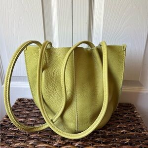 New Portland Leather Goods classic Devan in sugar snap!